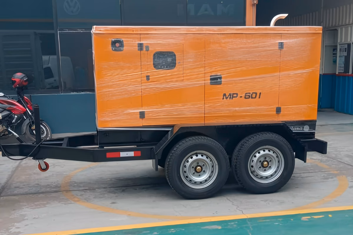 Remolque con llantas fijas